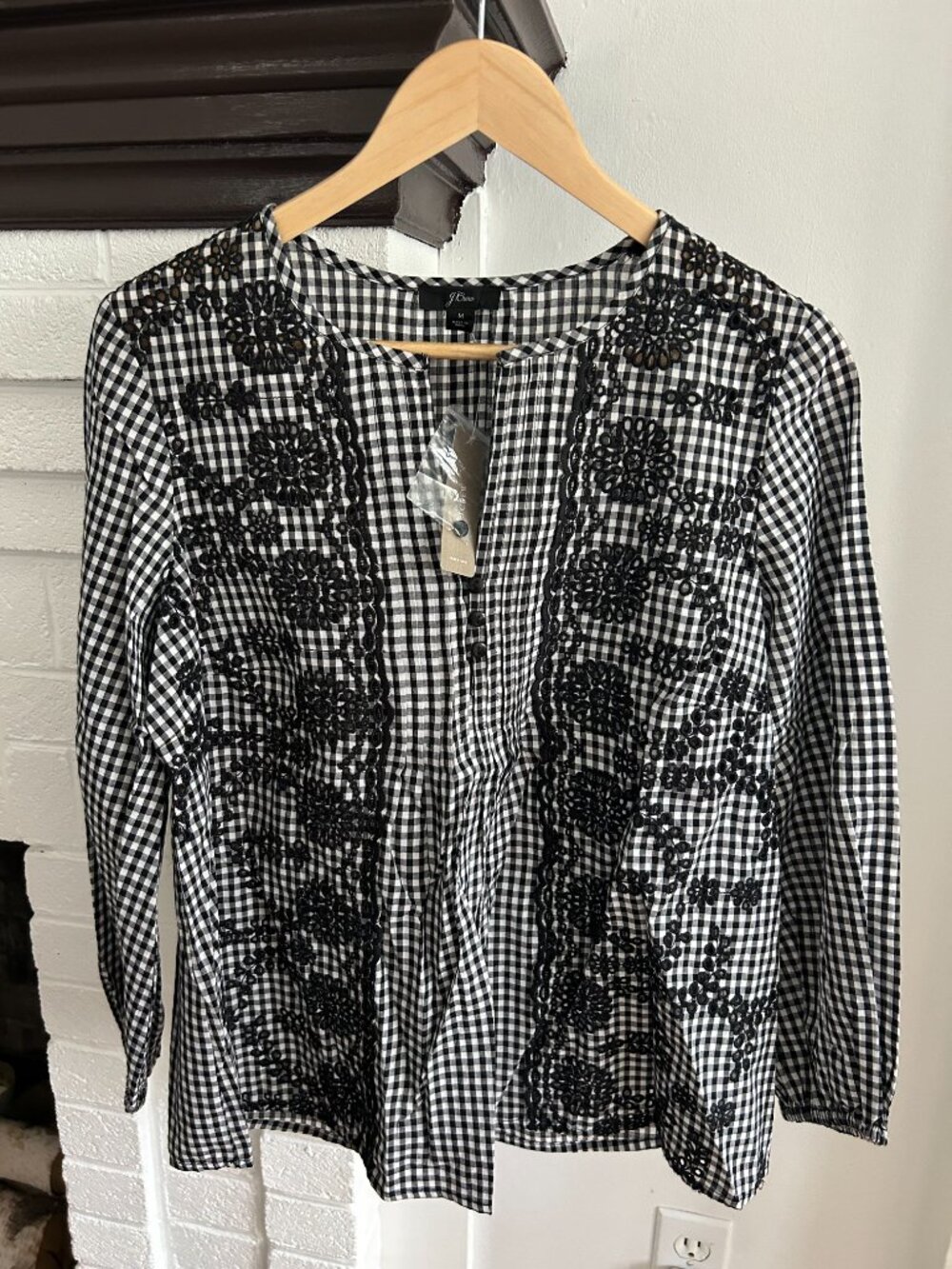 J. Crew Eyelet Popover Size M NWT
